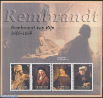 Saint Vincent 2003 Rembrandt 4v M/s, Mint NH, Art - Paintings - Rembrandt - St.Vincent (1979-...)