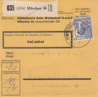 Paketkarte 1948: München Nach Poisendorf, Selbstbucherkarte Mit Wert - Brieven En Documenten