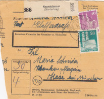 BiZone Paketkarte 1948: Neureichenau Nach Haar, Krankenpflegerin - Cartas & Documentos