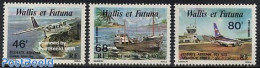 Wallis & Futuna 1979 Air And Sea Connections 3v, Mint NH, Transport - Aircraft & Aviation - Ships And Boats - Vliegtuigen