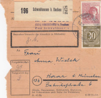 Paketkarte 1948: Schwabhausen Nach Haar B. München - Cartas & Documentos