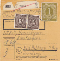 Paketkarte 1948: Tittling Nach Bad Aibling - Lettres & Documents
