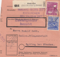 Paketkarte 1948: Ehekirchen Nach Eglfing, Heil- Und Pflegeanstalt - Lettres & Documents