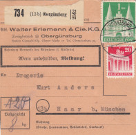 Paketkarte 1948: Obergünzburg Nach Haar Bei München - Briefe U. Dokumente