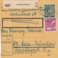 Paketkarte 1948: Landshut Nach Haar-München - Covers & Documents