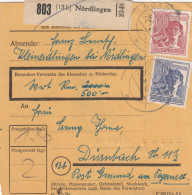Paketkarte 1948: Kleinerdlingen Bei Nördlingen Nach Dürnbach, Wert 500 RM - Brieven En Documenten