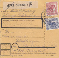 Paketkarte 1948: Solingen Nach Oberteisendorf, Wert - Cartas & Documentos