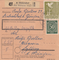 Paketkarte 1948: Dietersdorf Nach Eglfing - Lettres & Documents