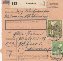 Paketkarte 1948: Schwindegg Nach München - Covers & Documents