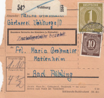 Paketkarte: Vohburg Nach Bad Aibling - Briefe U. Dokumente