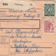 Paketkarte 1948: Tittmoning Nach Eglfing, Heilanstalt - Briefe U. Dokumente