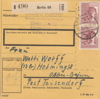 Paketkarte 1948: Berlin, Friseur, Nach Teisendorf - Cartas & Documentos