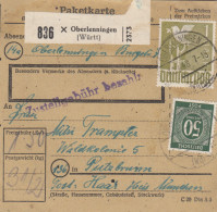 Paketkarte 1948: Oberlenningen Nach Putzbrunn - Lettres & Documents