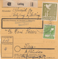 Paketkarte 1948: Lalling Stritzling Nach Haar - Briefe U. Dokumente