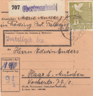 Paketkarte 1948: Döding Obertrenndorf Nach Haar - Cartas & Documentos