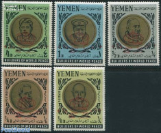 Yemen, Kingdom 1967 Jordan Relief Fund 5v, Mint NH, History - American Presidents - Churchill - Politicians - Sir Winston Churchill