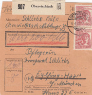 Paketkarte 1948: Oberviechtach Nach Eglfing, Pflegerin, Wertkarte - Briefe U. Dokumente