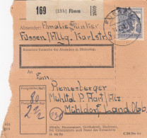 Paketkarte 1948: Füssen Allgäu Nach Mühldorf - Covers & Documents