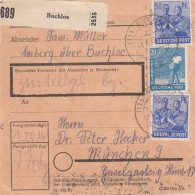Paketkarte 1948: Amberg Buchloe Nach München - Lettres & Documents