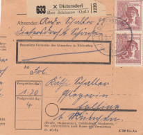 Paketkarte 1948: Dietersdorf Opf. Nach Eglfing, Pflegerin - Covers & Documents