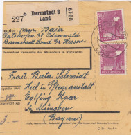 Paketkarte 1948: Darmstadt Land Nach Eglfing, Heilanstalt - Cartas & Documentos