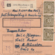 Paketkarte 1948: Moosburg Nach München Haar, Heilanstalt - Briefe U. Dokumente