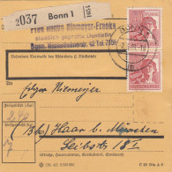 Paketkarte 1948: Bonn, Dentistin, Nach Haar - Covers & Documents