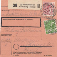 Paketkarte 1948: Rennersthofen B. Neuburg Nach Haar, Oberpflegerin - Cartas & Documentos