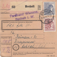 Paketkarte 1948: Bocholt Nach Achtal, Eissengiesserei, Wertkarte - Lettres & Documents