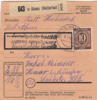 Paketkarte 1948: Abens Hallertau Nach Haar - Briefe U. Dokumente