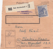 Paketkarte 1948: Bad Reichenhall Nach München, Heilanstalt - Brieven En Documenten