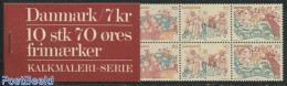 Denmark 1973 Frescoes Booklet, Mint NH, Health - Nature - Red Cross - Horses - Stamp Booklets - Ungebraucht