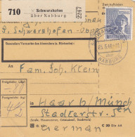 Paketkarte 1948: Schwarzhofen Obpf. Nach Haar - Briefe U. Dokumente
