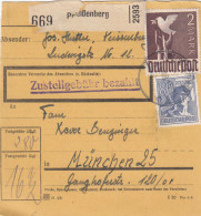 Paketkarte 1948: Peißenberg Nach München - Cartas & Documentos