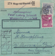 Paketkarte 1947: Wuppertal-Elberfeld Nach Moosrain Gmund, Bes. Formular - Lettres & Documents