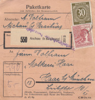 Paketkarte 1948: Aschau B. Kraiburg Nach Haar, Molkerei - Cartas & Documentos