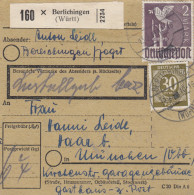 Paketkarte 1948: Berlichingen Nach München, Gasthaus Z. Post - Covers & Documents