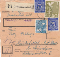 Paketkarte 1948: Donauwörth Nach Neukeferloh Post Haar - Briefe U. Dokumente