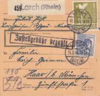 Paketkarte 1948: Lorch (Rhein) Nach Haar - Storia Postale