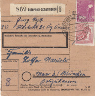 Paketkarte 1948: Allstedt Osterholz-Scharmbeck Nach Haar, Polizeikaserne - Covers & Documents