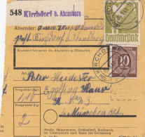 Paketkarte 1948: Kirchdorf Abensberg Nach Eglfing Haar - Briefe U. Dokumente
