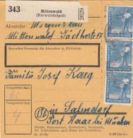 Paketkarte: Mittenwald Nach Salmdorf - Cartas & Documentos