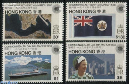 Hong Kong 1983 Commonwealth Day 4v, Mint NH, History - Transport - Various - Flags - Ships And Boats - Maps - Unused Stamps