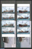 Iceland 2010 Fishing Boats 2 Booklets, Mint NH, Nature - Transport - Fishing - Stamp Booklets - Ships And Boats - Ongebruikt