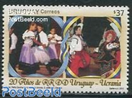 Uruguay 2012 Diplomatic Relations With Ukraine 1v, Mint NH, Performance Art - Various - Dance & Ballet - Costumes - Baile