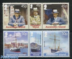 Ascension 2012 Shackleton-Rowett Expedition 6v (2x [::]), Mint NH, History - Transport - Explorers - Ships And Boats - Explorers