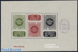 Angola 1950 Philatelic Exposition S/s, Mint NH, Stamps On Stamps - Postzegels Op Postzegels
