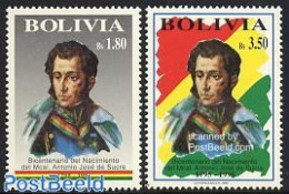 Bolivia 1995 A.J. De Sucre 2v, Mint NH - Bolivië