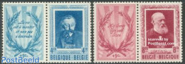 Belgium 1952 Culture 2v+tabs, Mint NH, Art - Authors - Ongebruikt