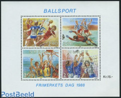 Norway 1988 Ball Sports S/s, Mint NH, Sport - Basketball - Football - Handball - Sport (other And Mixed) - Volleyball - Ongebruikt